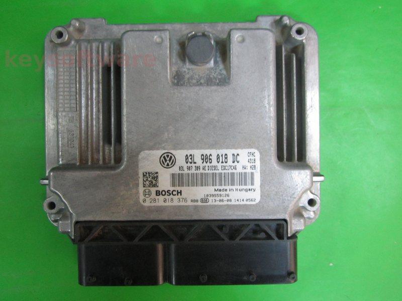 ECU VW Caddy 2.0TDI 03L906018DC 0281018376 EDC17C46 CFHC