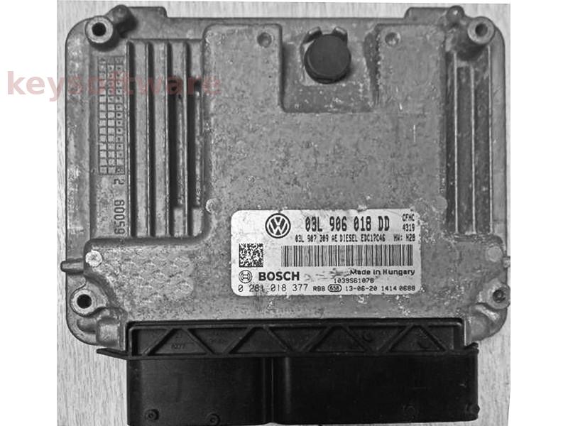ECU VW Caddy 2.0TDI 03L906018DD 0281018377 EDC17C46 CFHC H20 {