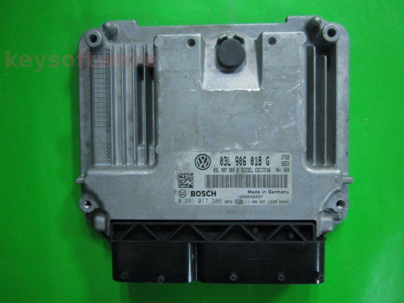 ECU VW Sharan 2.0TDI 03L906018G 0281017386 EDC17C46 CFGB H24