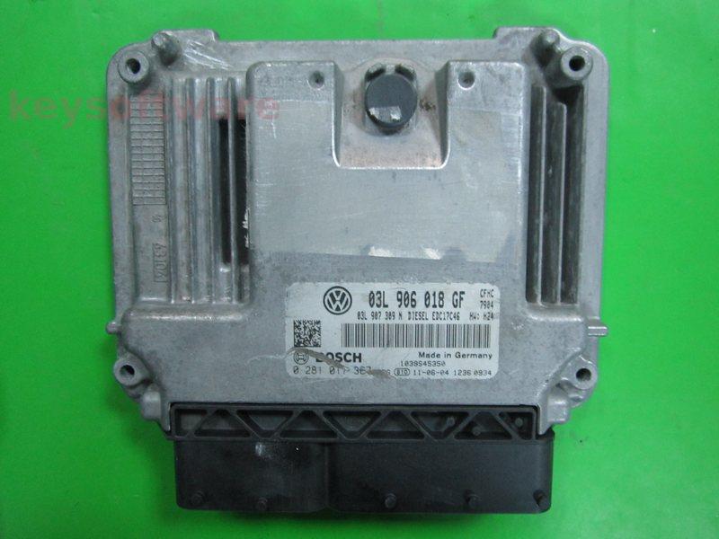 ECU VW Scirocco 2.0TDI 03L906018GF 0281017367 EDC17C46 CFHC H24