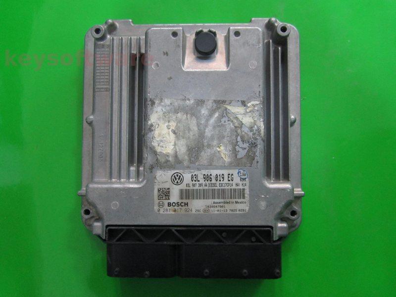 ECU VW Jetta 2.0TDI 03L906019EG 0281017924 EDC17CP14 H14