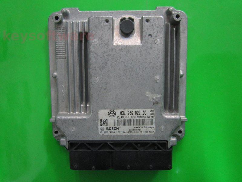 ECU VW Golf6 2.0TDI 03L906022DC 0281014693 EDC17CP14 H02