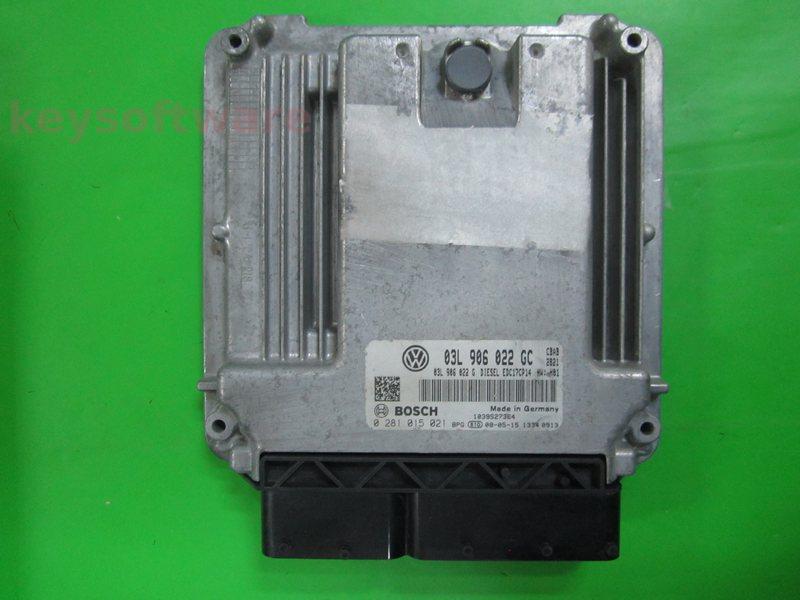 ECU VW Eos 2.0TDI 03L906022GC 0281015021 EDC17CP14 CBAB H01