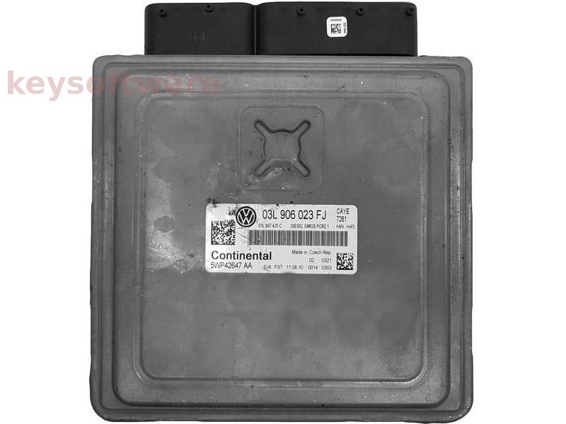 ECU VW Caddy 1.6TDI 03L906023FJ 5WP42647 SIMOS PCR2.1 CAYE H43