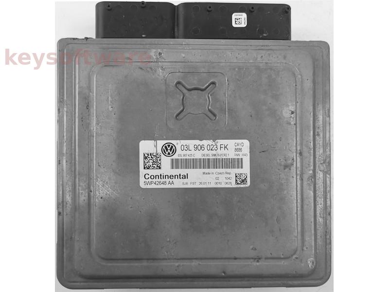 ECU VW Caddy 1.6TDI 03L906023FK 5WP42648 SIMOS PCR2.1 CAYD H43 {