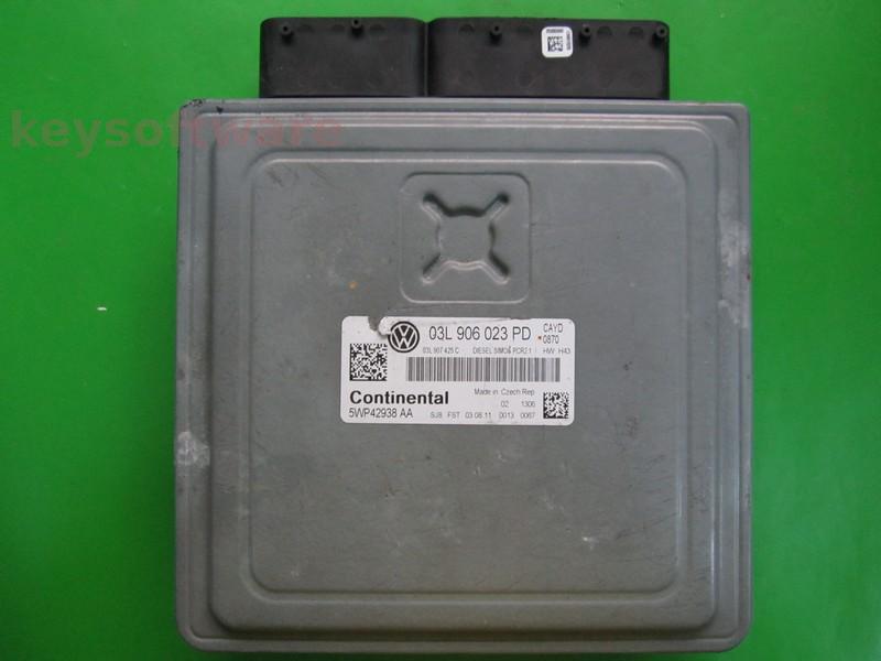 ECU VW Caddy 1.6 03L906023PD 5WP42938AA SIMOS PCR2.1 CAYD H43