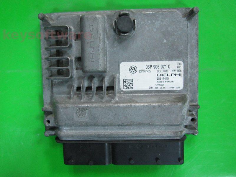 ECU VW Polo 1.2 03P906021C 28317445 H06 DCM3.7 CFWA