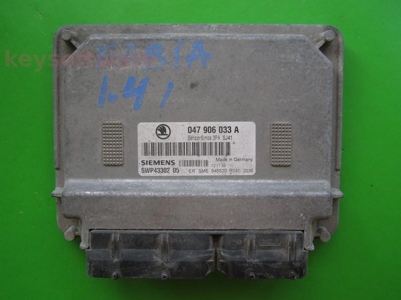 ECU Skoda Fabia 1.4 047906033A 5WP43302 SIMOS 3PA ATZ {