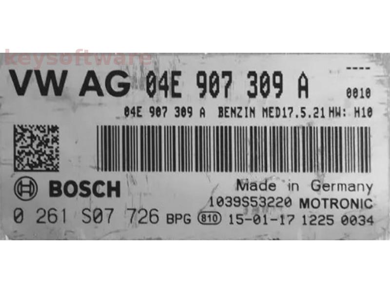 ECU VW Golf7 1.4 04E907309A 0261S07726 MED17.5.21 H10