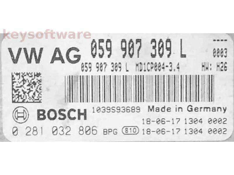 ECU Audi Q7 3.0TDI 059907309L 0281032806 MD1CP004 {