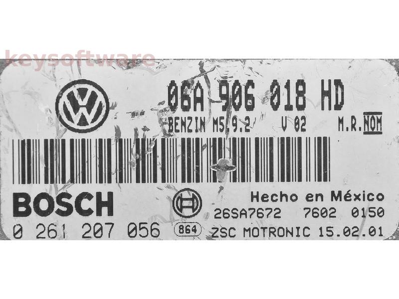 ECU VW Beetle 2.0 06A906018HD 0261207056 M5.9.2 {