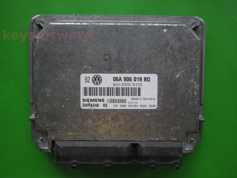 ECU VW Bora 1.6 06A906019BQ 5WP4448 SIMOS 2.1B AKL }