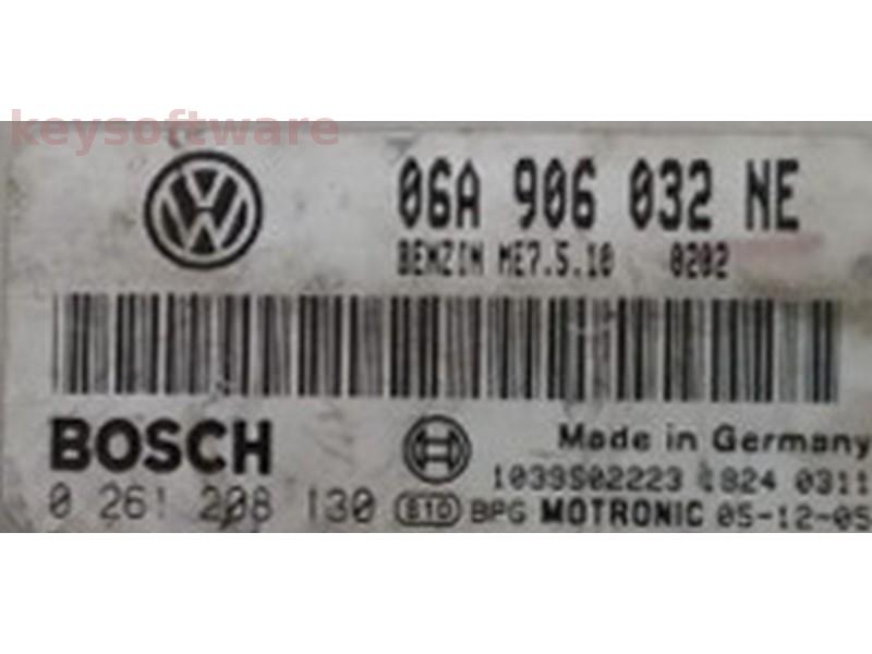 ECU VW Bora 2.0 06A906032NE 0261208130 ME7.5.10 BER {