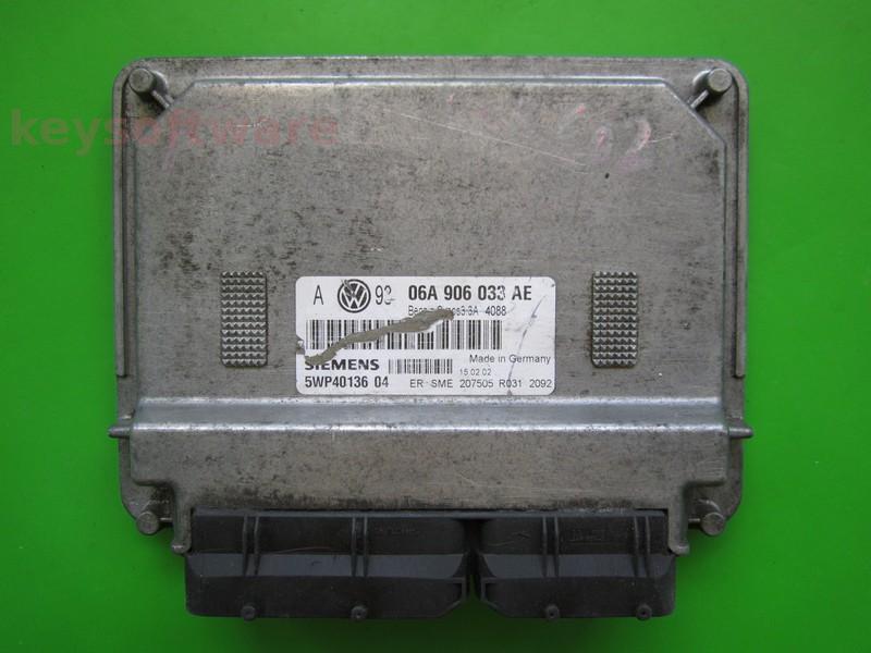 ECU VW Bora 1.6 06A906033AE 5WP40136 SIMOS 3.3A