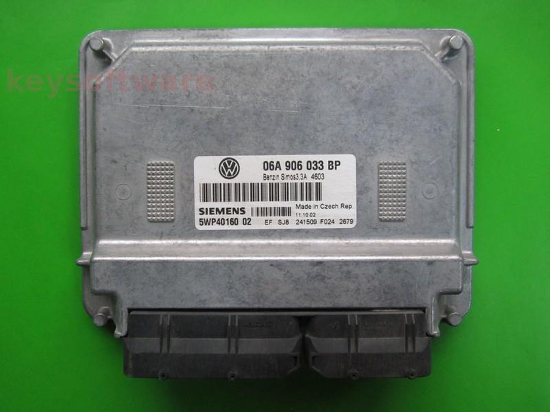 ECU VW Beetle 1.6 06A906033BP 5WP40160 SIMOS 3.3A BFS