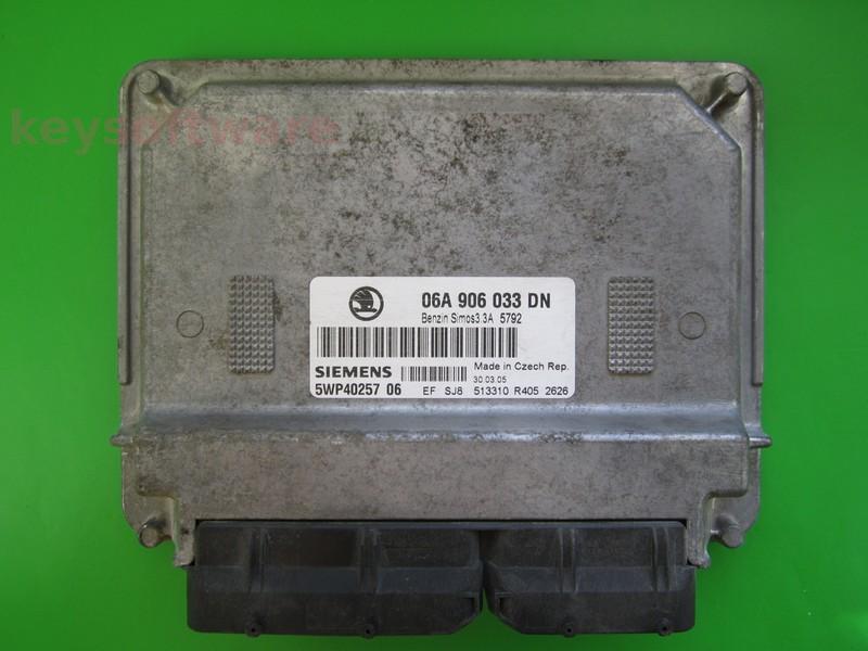 ECU Skoda Octavia 1.6 06A906033DN 5WP40257 SIMOS 3.3A {