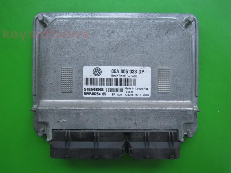 ECU VW Beetle 1.6 06A906033DP 5WP40254 SIMOS 3.3A BFS {