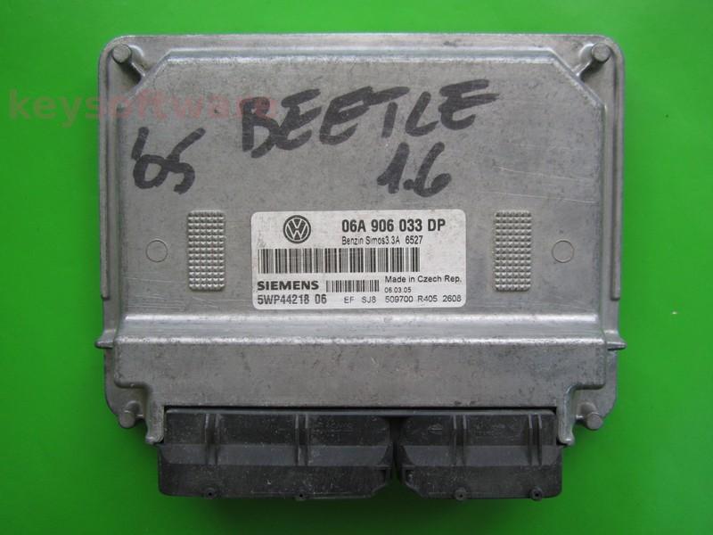 ECU VW Beetle 1.6 06A906033DP 5WP44218 SIMOS 3.3A BFS }