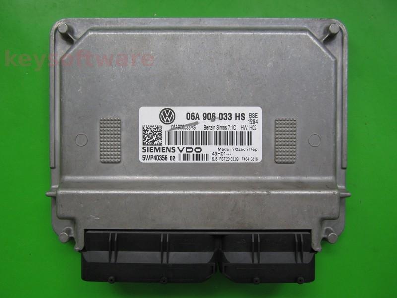 ECU VW Caddy 1.6 06A906033HS 5WP40356 SIMOS 7.1C BSE H02 {+