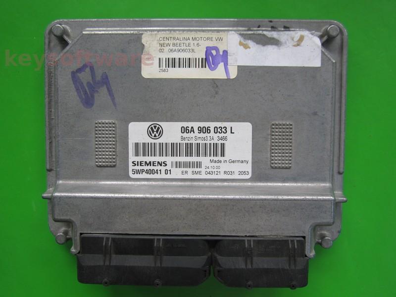 ECU VW Beetle 1.6 06A906033L 5WP40041 SIMOS 3.3A }+
