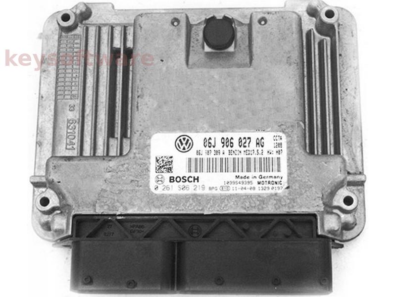 ECU VW Beetle 2.0 06J906027AG 0261S06219 MED17.5.2 CCTA H07
