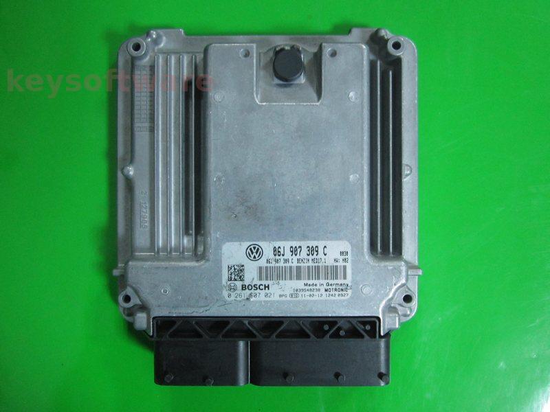 ECU VW T5 2.0 06J907309C 0261S07021 MED17.1 H02
