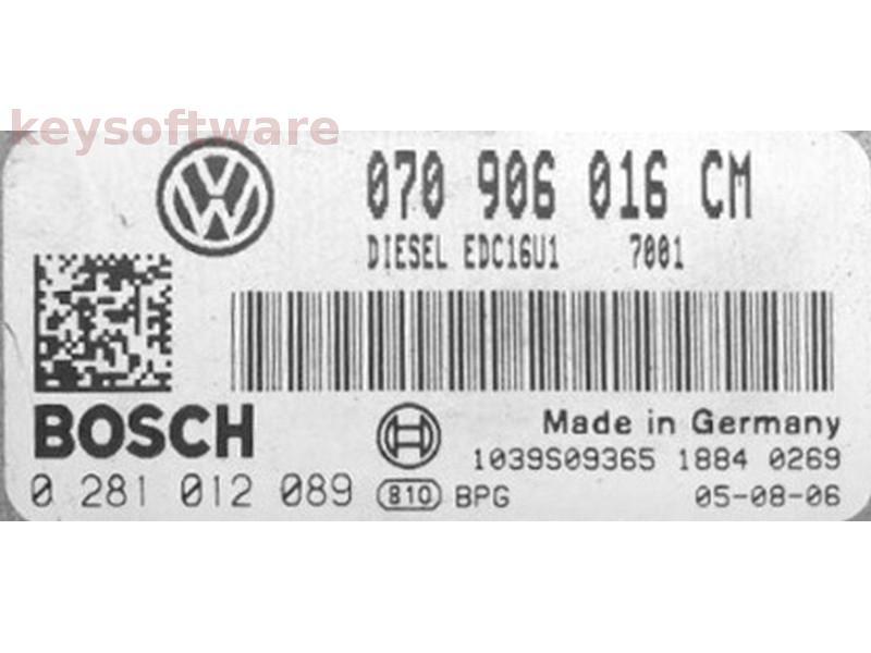 ECU VW Phaeton 5.0TDI 070906016CM 0281012089 EDC16U1 {