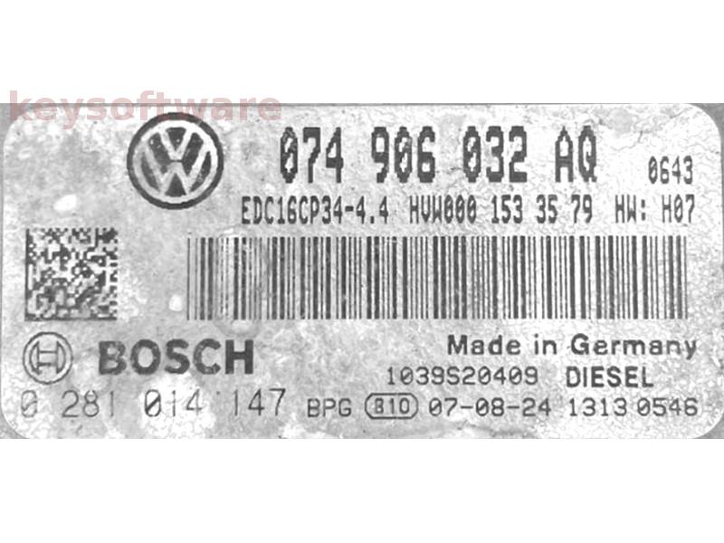ECU VW Crafter 2.5TDI 074906032AQ 0281014147 EDC16CP34 BJJ{