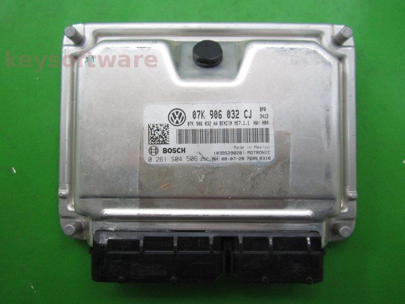 ECU VW Beetle 2.5 07K906032CJ 0261S04506 ME7.1.1 BPR