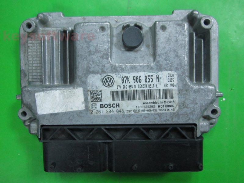 ECU VW Golf5 2.5 07K906055N 0261S04048 ME17.5 CBUA H01