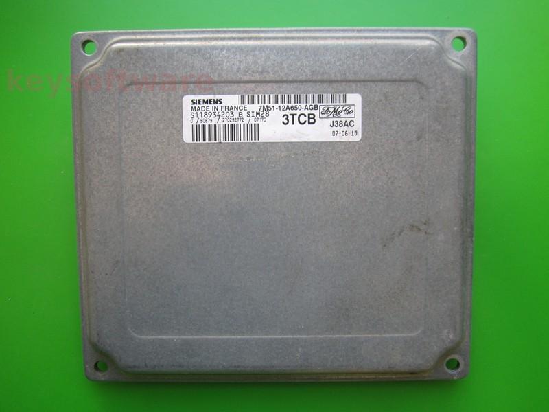 ECU Ford Focus 1.6 7M51-12A650-AGB S118934203B SIM28