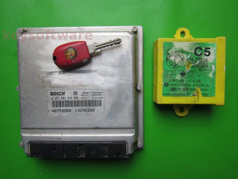 KIT Alfa Romeo 145 1.9JTD 46753569 0281001936 EDC15C