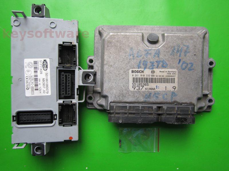 KIT Alfa Romeo 147 1.9JTD 55185365 0281010332 EDC15C7