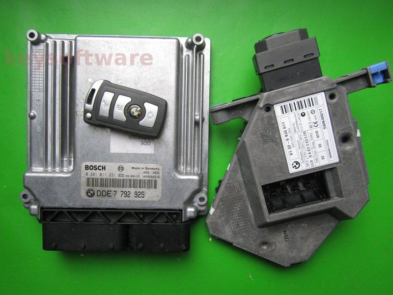 KIT Bmw 730D DDE7792925 0281011231 EDC16C1 UK E65