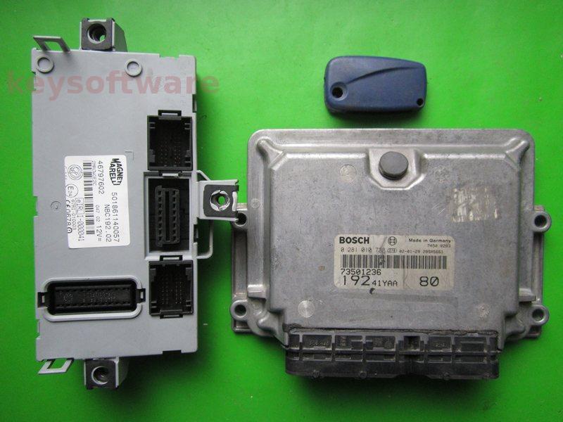 KIT Fiat Stilo 1.9JTD 73501236 0281010738 EDC15C7