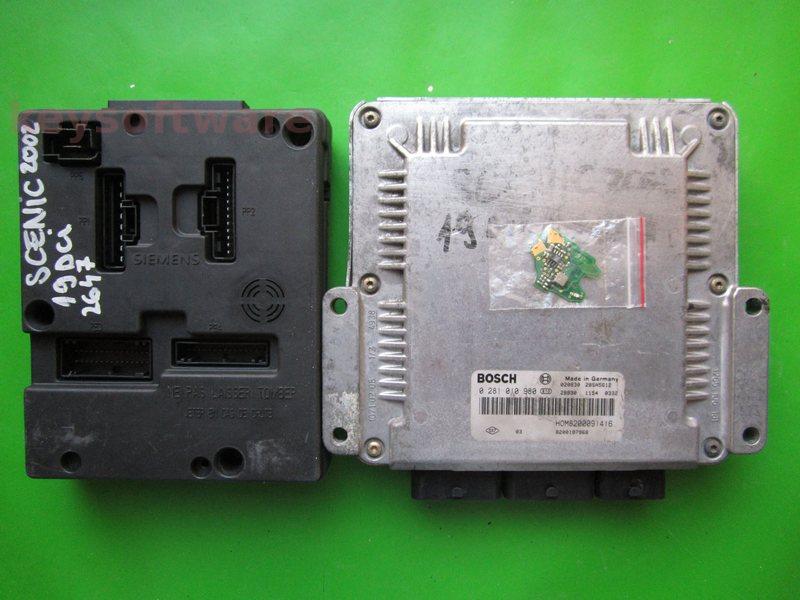 KIT Renault Scenic 1.9DCI 8200197968 0281010980 EDC15C3