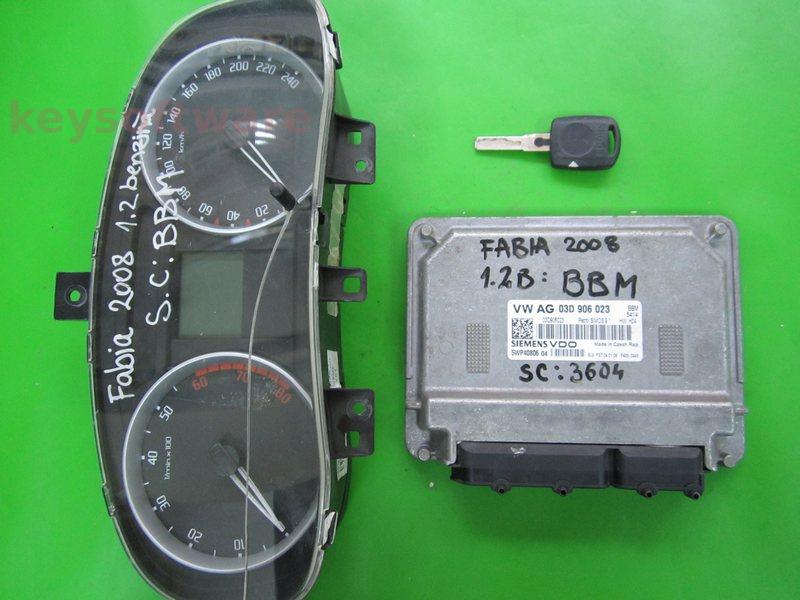 KIT Skoda Fabia 1.2 03D906023 5WP40806 SIMOS 9.1 BBM