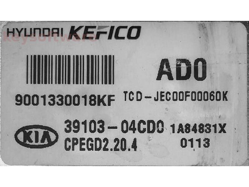 ECU Kia Ceed 1.0T-GDI 39103-04CD0 CPEGD2.20.4