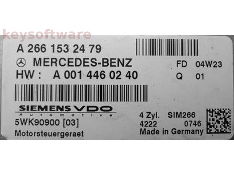 ECU Mercedes A 1.7 A2661532479 SIM266 W169
