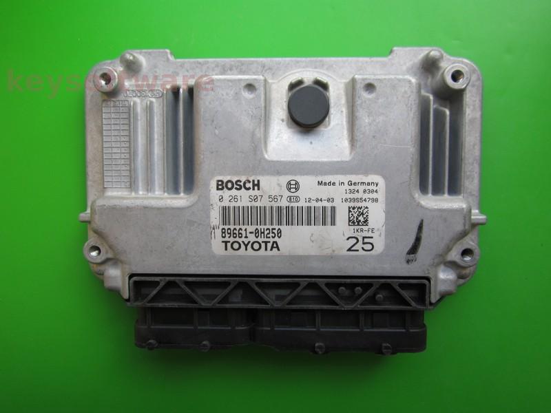 ECU Toyota Aygo 1.0 89661-0H250 0261S07567 M7.9.52