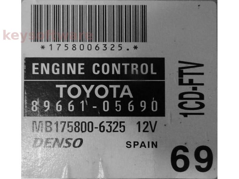 ECU Toyota Avensis 2.0 89661-05690 MB175800-6325 {